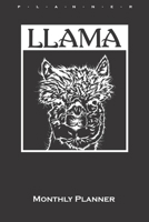 Lama Portrait Monthly Planner: Monthly Calendar (Daily planner with notes) for Lama and alpaca lovers and friends 1659648742 Book Cover
