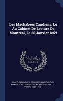 Les Machabeés Canadiens 1377088154 Book Cover
