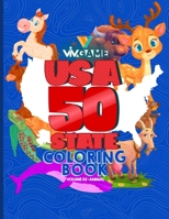 USA 50 States Coloring Book Volume 02 Animal: Fun And Intuitive USA 50 States Coloring Book Volume 02 Animal For Men, Women, Seniors, Teens, Toddlers And Kids B0942MSG3J Book Cover