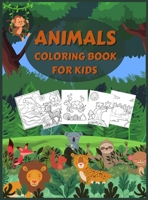 Animals Coloring Book for Kids: Wildlife Coloring Books for Kids and Toddlers with Over 150 pages of Domestic, Wild and Sea Animals, Beautiful Birds on Various Backgrounds. Hardcover 1716201675 Book Cover
