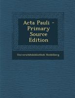 Acta Pauli 1289499322 Book Cover