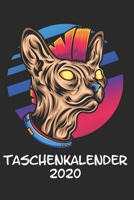 Taschenkalender 2020: Taschenkalender für Sept. 2019 bis Dezember 2020 A5 Terminplaner Wochenplaner Terminkalender Wochenkalender Organizer mit Punk Punker Katze Kätzchen (German Edition) 1692826204 Book Cover