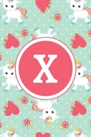 X: Monogrammed 2020 Weekly Planner For Women And Teen Girls - Cute Unicorn Hearts, January 2020 - December 2020 (6"x9") 1702054187 Book Cover