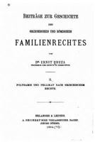 Beitr�ge Zur Geschichte Des Griechischen Und R�mischen Familienrechtes 1523666927 Book Cover