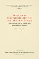 Un R�pertoire Chronologique de Lettres de Voltaire: Non Recueillies Dans Les �ditions de Sa Correspondance G�n�rale 0807890170 Book Cover