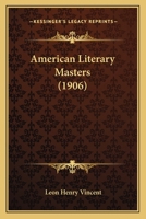 American Literary Masters (Essay index reprint series) 1245502522 Book Cover