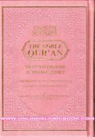 The Noble Quran: Transliteration in Roman Script with Original Arabic Text (Mushaf Al-Madinah) and English Translation of the Meanings (Pink Color) Medium Size 1958318191 Book Cover