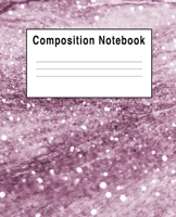 Composition Notebook: Purple Sparkles Faux 1692596349 Book Cover