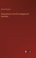 Geographische Inschriften Alt�gyptischer Denkm�ler. 3368407589 Book Cover