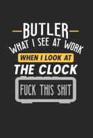 Butler What I See At Work: Funny Journal | 6x9 Notebook | 120 pages | Dot Grid 1674400446 Book Cover