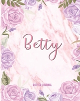 Betty Dotted Journal: Dotted Grid Bullet Journal Note Book Keepsake Creative Journaling Pretty Pink Watercolor Flowers Marble Funny School Supplies, Birthday Christmas Gift 1708156127 Book Cover