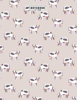 Notebook: Cow on brown cover and Dot Graph Line Sketch pages, Extra large (8.5 x 11) inches, 110 pages, White paper, Sketch, Draw and Paint 172442078X Book Cover