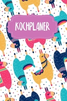 Kochplaner: Mahlzeitplaner | Zum Ausfüllen | 120 Seiten | A5 | Wochenübersicht | Mahlzeiten | Menü | Kochplaner | Frühstück Mittagessen Abendessen ... | Motiv: Bunte Lamas (German Edition) 1657715450 Book Cover