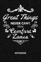 Great Things Never Came From Comfort Zones: Entrepreneur NOTEBOOK Grid-lined 6x9 - Business Journal A5 Gridded - Capitalist Planner Motivation Quotes 120 Pages SQUARED - Inspiration Diary Motivation S 1704321808 Book Cover