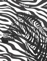 Notebook: Collage Ruled Composition Notebook, Zebra With Black And White Strips Background 1073187411 Book Cover