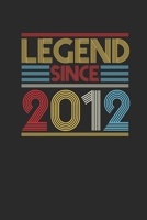 Legend Since 2012: Dotted Bullet Notebook (6 x 9 - 120 pages) Birthday Themed Notebook for Daily Journal, Diary, and Gift 1697316417 Book Cover