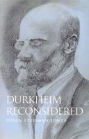 Durkheim Reconsidered 074561616X Book Cover