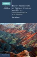 Export Restrictions on Critical Minerals and Metals 1107085969 Book Cover