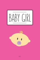 BABY GIRL, NOTES: Notes, notebook, 120 pages, baby boy, baby girl, gift, baby party, mom, dad, points, birth (German Edition) 1696752876 Book Cover