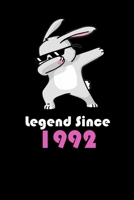 Legend since 1992 Notebook, Dabbing bunny journal, Birthday Gifts, Gift idea for Boys and Girls: Blank Lined Notebook 6 x 9, 110 pages, matte finished cover 166028435X Book Cover