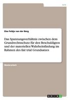 Das Spannungsverhältnis zwischen dem Grundrechtsschutz für den Beschuldigten und der materiellen Wahrheitsfindung im Rahmen des fair trial Grundsatzes 3842889267 Book Cover