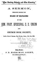 Our Sunday Schools and Our Country, a Sermon Preached Before the Board of 153527848X Book Cover