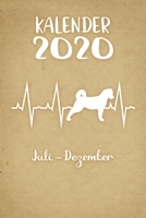 Kalender 2020: Beiger Tageskalender American Akita Herzschlag Hunde 2. Halbjahr Juli Dezember ca DIN A5 weiß über 190 Seiten 1650671792 Book Cover