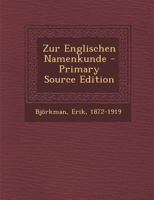 Zur Englischen Namenkunde 0353857548 Book Cover