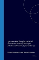 Spinoza - His Thought and Work: Entretiens in Jerusalem, 6-9 September 1977 9652080551 Book Cover