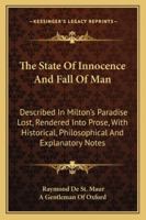 The State of Innocence and Fall of Man: an Opera 1013848500 Book Cover