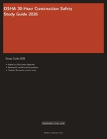 OSHA 30-Hour Construction Safety Study Guide 2026: Complete Exam Prep with Practice Questions and Safety Standards Review (Meridian Certification Press Study Guides) 1608887030 Book Cover