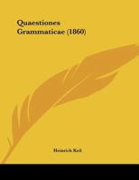 Quaestiones Grammaticae 1104370050 Book Cover