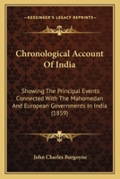 Chronological Account of India 1018270299 Book Cover