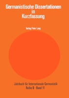 Germanistische Dissertationen in Kurzfassung 3261016728 Book Cover