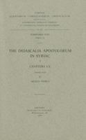 The Didascalia Apostolorum in Syriac, I: V. 9042904437 Book Cover