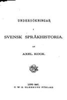 Unders�kningar i svensk spr�khistoria 1534872000 Book Cover