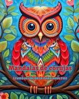 Mandalas de corujas Livro de colorir para adultos Imagens antiestresse para estimular a criatividade: Imagens místicas de corujas para aliviar o estre B0CQDWRL81 Book Cover