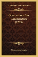 Observations Sur L'Architecture 2019132052 Book Cover