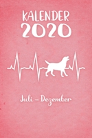 Kalender 2020: Rosa Tageskalender Labrador Retriever Herzschlag Hunde 2. Halbjahr Juli Dezember ca DIN A5 weiß über 190 Seiten 1650659105 Book Cover