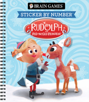 Brain Games - Sticker by Number: Rudolph the Red-Nosed Reindeer 1639388265 Book Cover