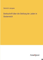 Denkschrift über die Stellung der Juden in Oesterreich 3382200643 Book Cover