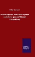 Grundzuge Der Deutschen Syntax Nach Ihrer Geschichtlichen Entwicklung 1175976199 Book Cover