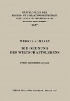 Die Ordnung Des Wirtschaftslebens 3642888666 Book Cover