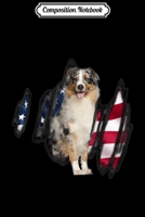 Composition Notebook: Australian Shepherd Inside USA Flag Dog Gift  Journal/Notebook Blank Lined Ruled 6x9 100 Pages 1672146615 Book Cover