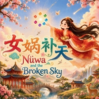 Nüwa and the Broken Sky: Bilingual Chinese Mythology Stories for Kids in English, Chinese, and Pinyin (Chinese Mythology for Kids) 1998317382 Book Cover