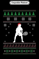 Composition Notebook: Tennis Player Christmas Team Sport with Santa Hat  Journal/Notebook Blank Lined Ruled 6x9 100 Pages 1711709867 Book Cover