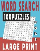 Word Search Large Print 100 Puzzles Vol 1 1983298107 Book Cover
