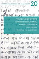 Vocabulaire Hittite y Compris Louvite, Palaite, Akkadien Et Sumerien 9042933844 Book Cover