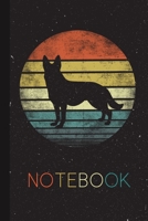 Notebook: German Shepherd Gifts Present for Pet Owner Silhouette Blank Lined Notebook for Dog Mom Dad Cool Gift Idea for Men Women Kids Journal Thanksgiving Birthday Party Journal for Her Him 1673437052 Book Cover