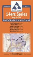 Colorado 14ers Maps Series 4 of 16 - Sherman | Bross, Cameron, Democrat, Lincoln, Quandary 1946906034 Book Cover